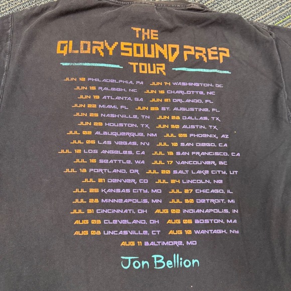 Jon Bellion Glory Sound Prep Tour T-Shirt ComfortWash Mens‎ Medium - Picture 4 of 10